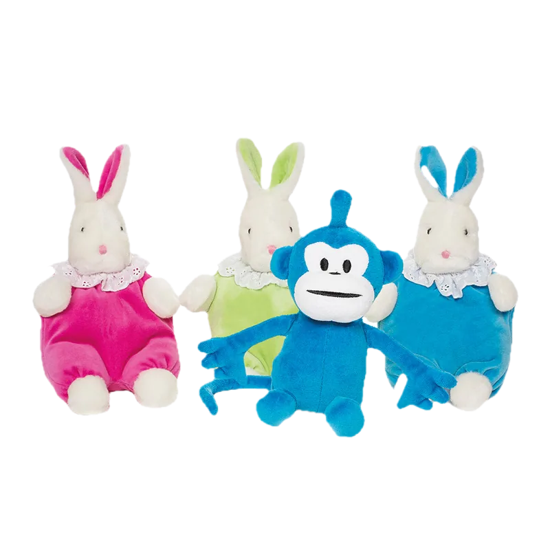 A custom-made monkey among the Bibi rabbits